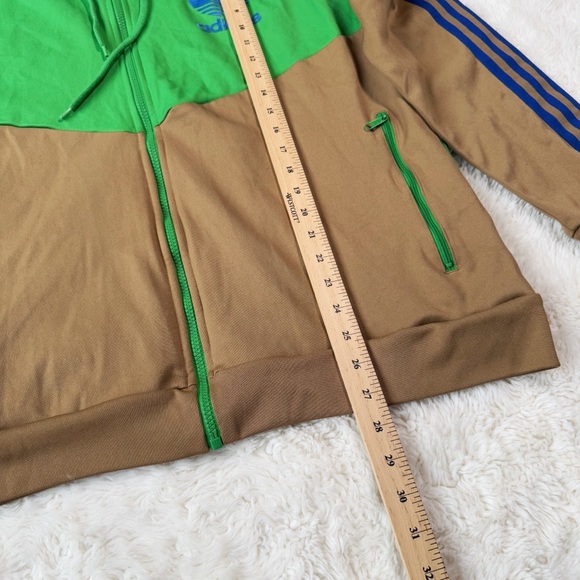 VTG Adidas Original Unisex Zip-Up Colorblock Hooded Sweater XL Retro Sporty Y2K - Picture 6 of 8